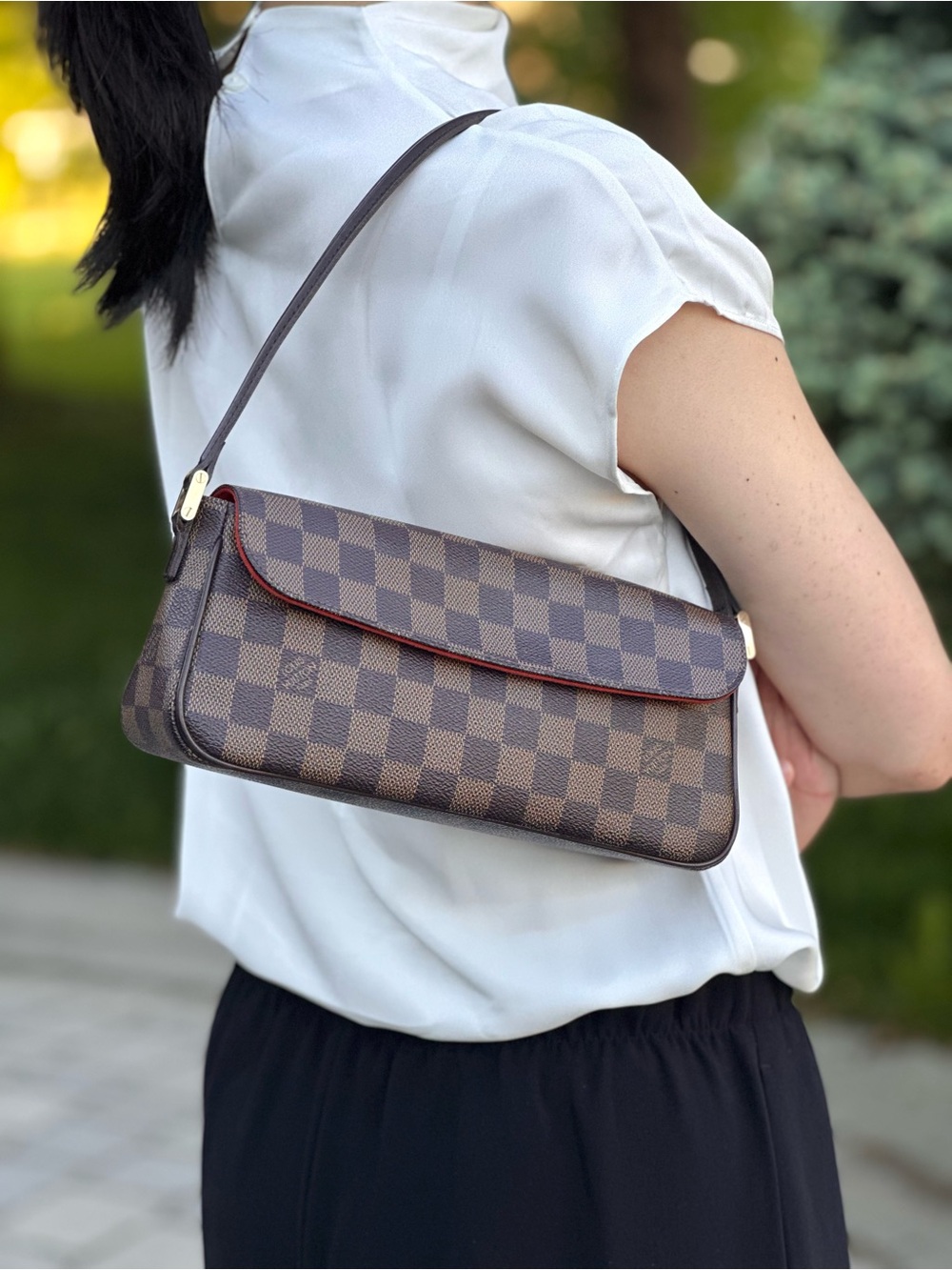 Louis Vuitton Recoleta Damier Ebene Shoulder Bag - Picture 1 of 17
